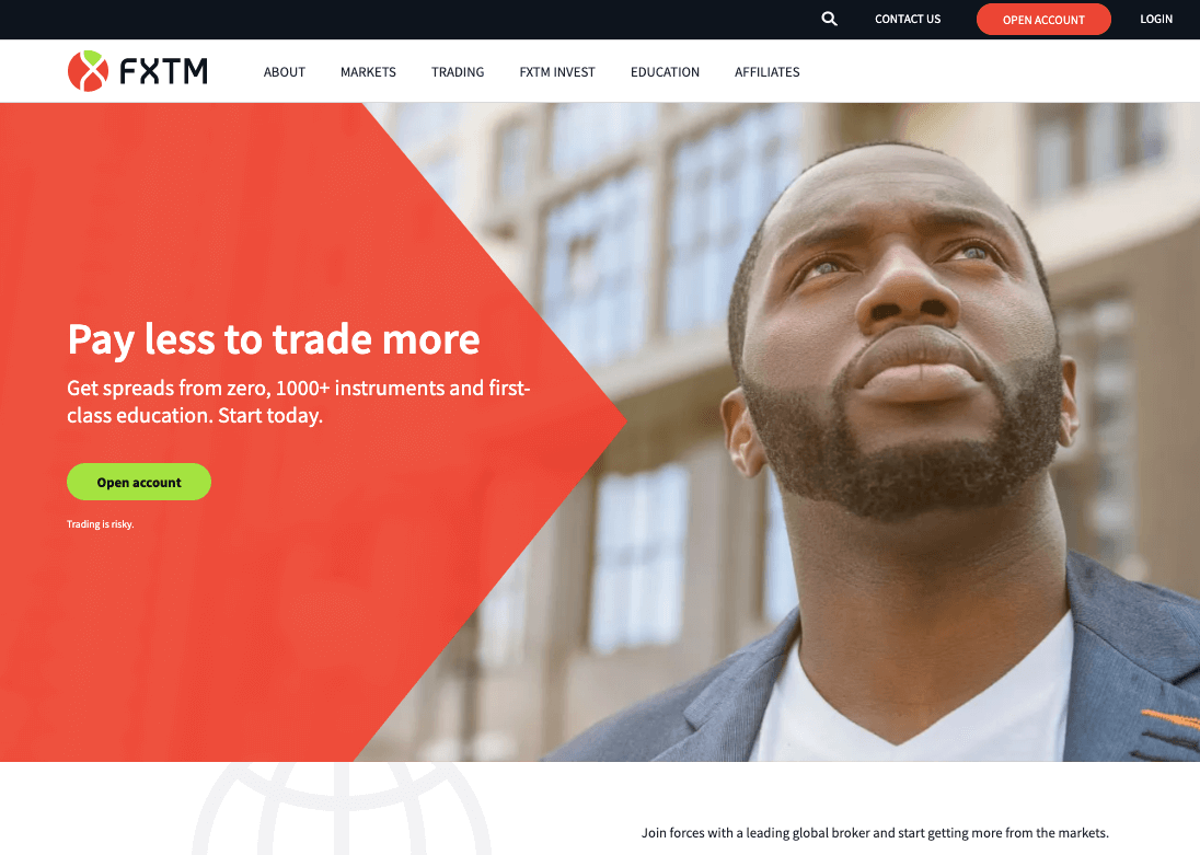 FXTM Nigeria Website