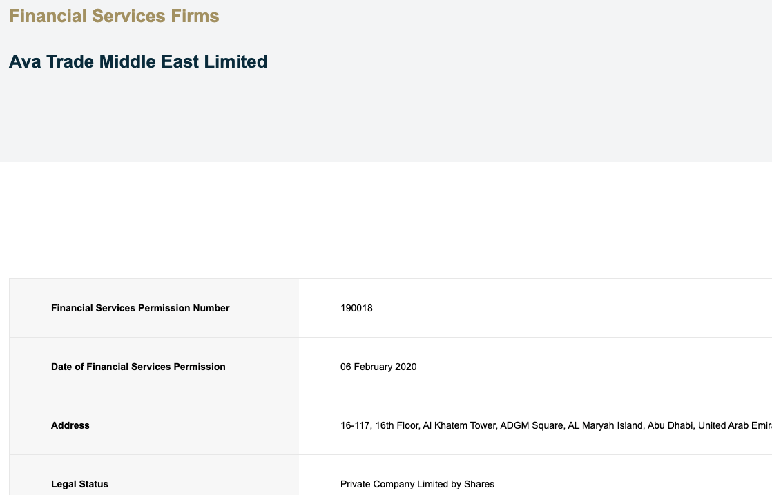 AvaTrade Regulation in UAE