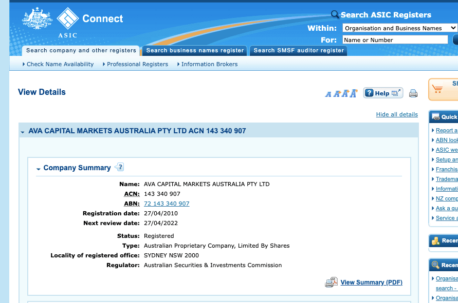 AvaTrade ASIC Licence