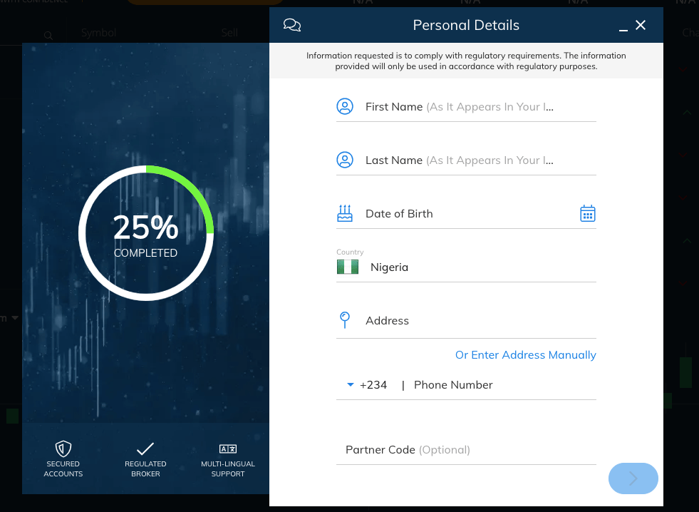 Register on AvaTrade