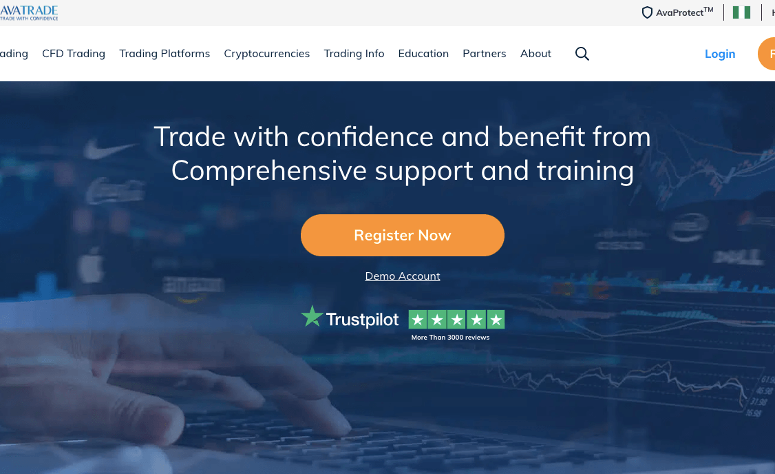 AvaTrade Nigeria website