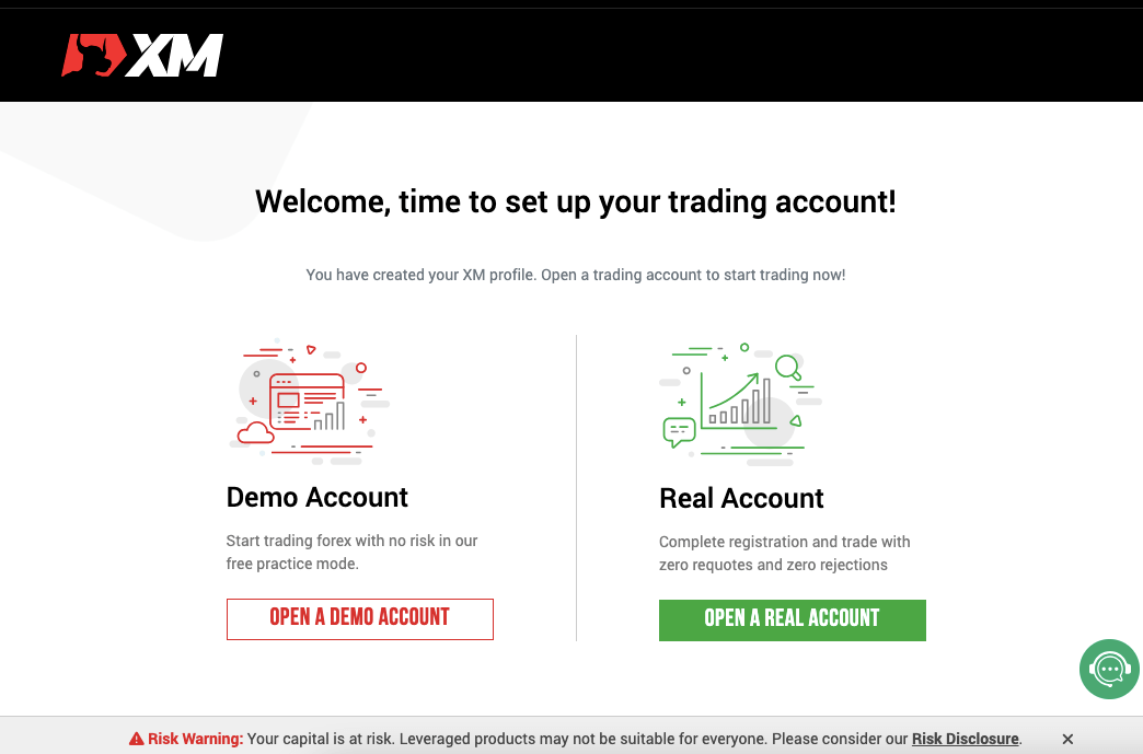 Create Account on XM
